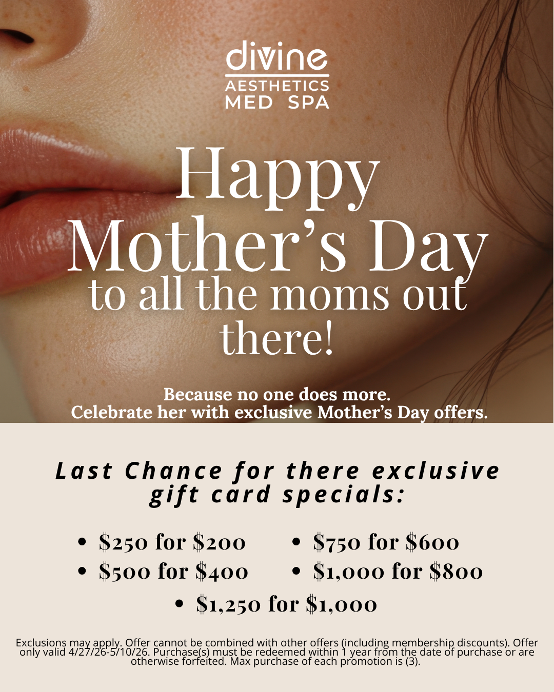 Mother's Day Discounted Gift Cards 2026